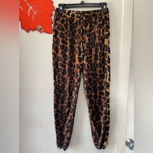 Leopard Print Jogger Pants